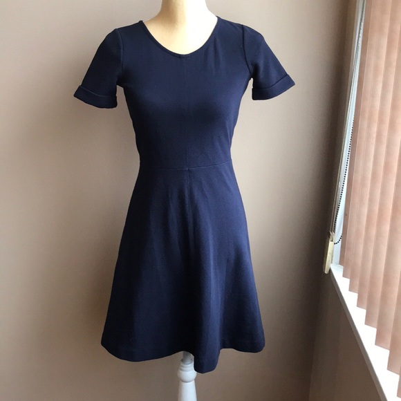 J crew Ponte fit & flare dress Sz 00 - Picture 2 of 7